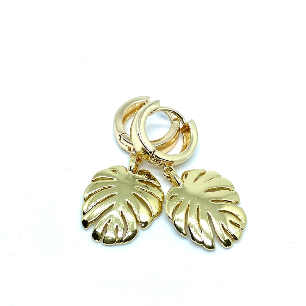 14k Gold Filled Tarnish-Free Palm Leaf Earrings